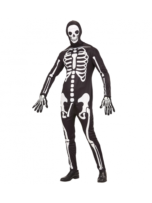 Combinaison Squelette Halloween - Déguisement Sexy Homme/femme - Matière Soie Respirante - Taille S à L