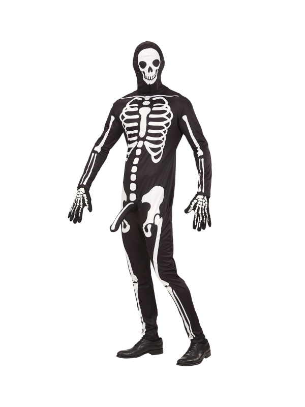 Déguisement Squelette à Zizi Homme (combinaison, gants, masque)