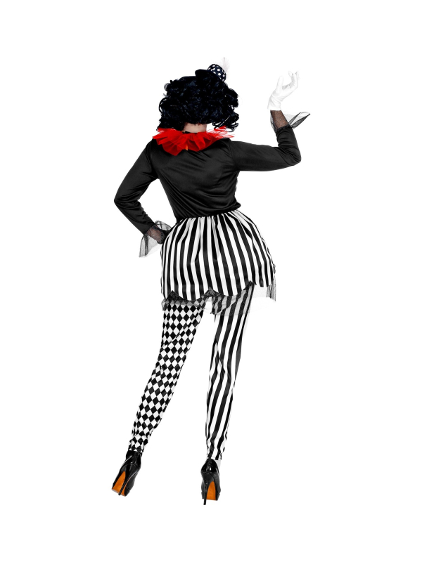 Déguisement Arlequin femme à losanges (robe, collants, mini chapeau)
