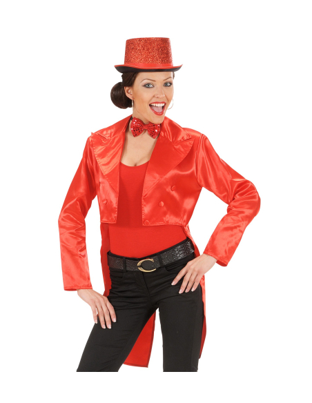 Queue de pie femme en satin rouge