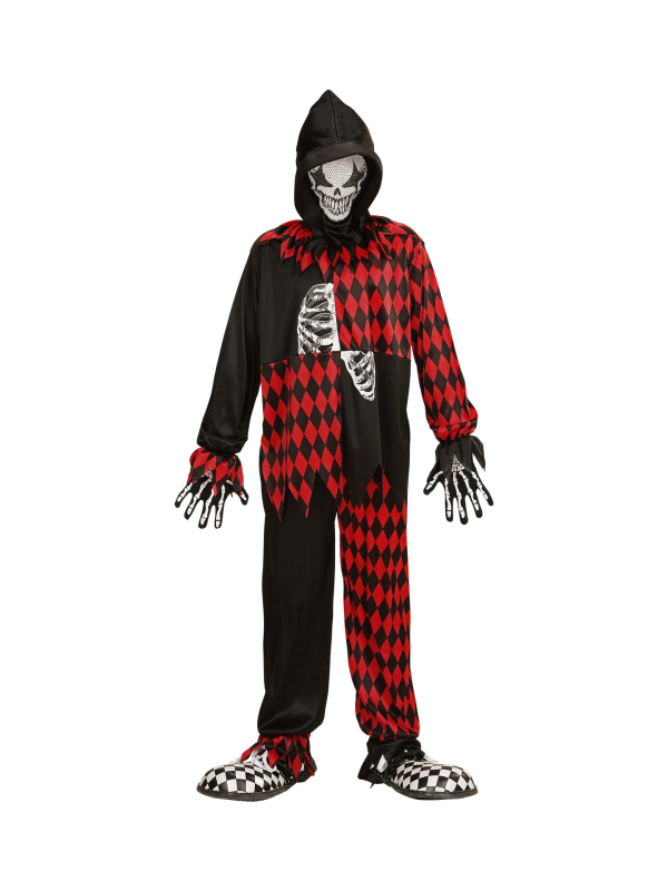 Déguisement Clown Joker garçon (manteau, pantalon, masque à capuche)