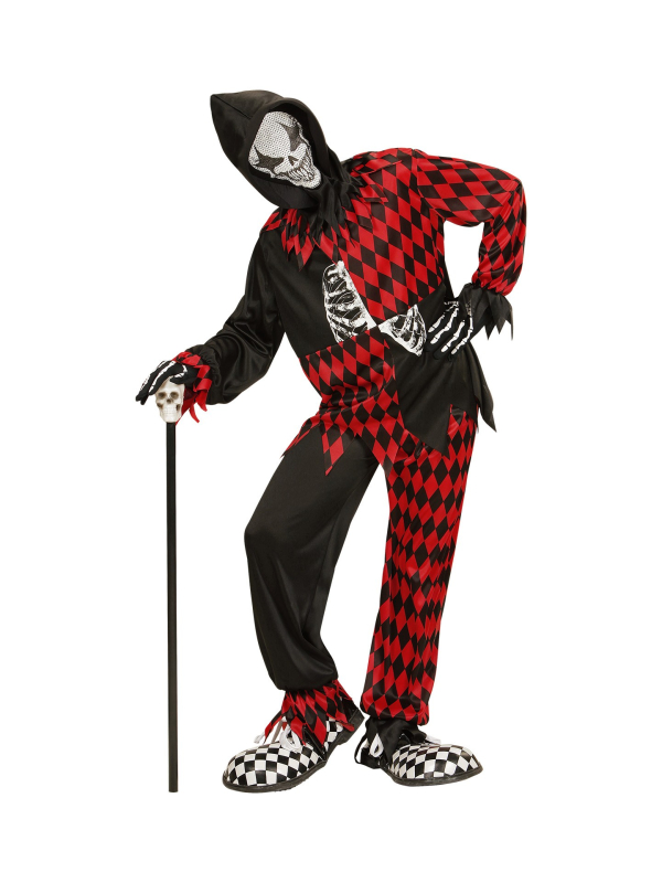 Déguisement Clown Joker garçon (manteau, pantalon, masque à capuche)