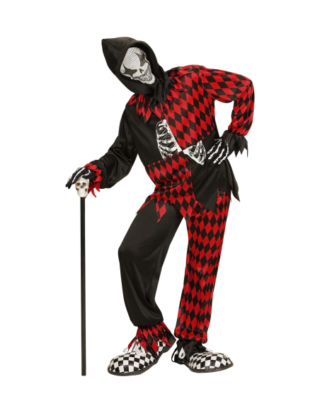 Déguisement Clown Joker garçon (manteau, pantalon, masque à capuche)