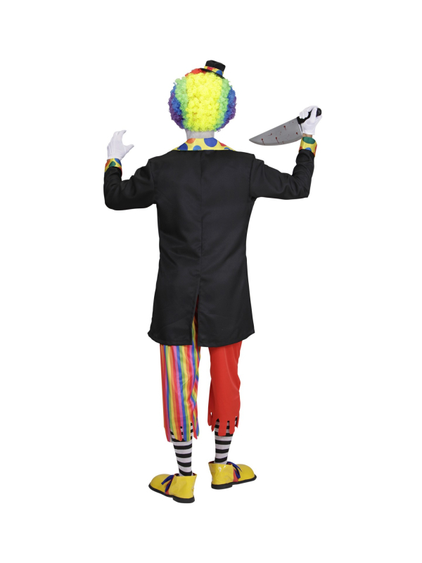 Déguisement Clown Vilain Adulte (veste, chemise, pantalon, chaussettes, mini-chapeau)