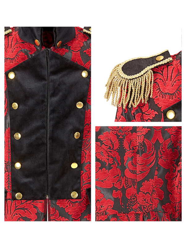 Veste de Parade Jacquard rouge pour homme