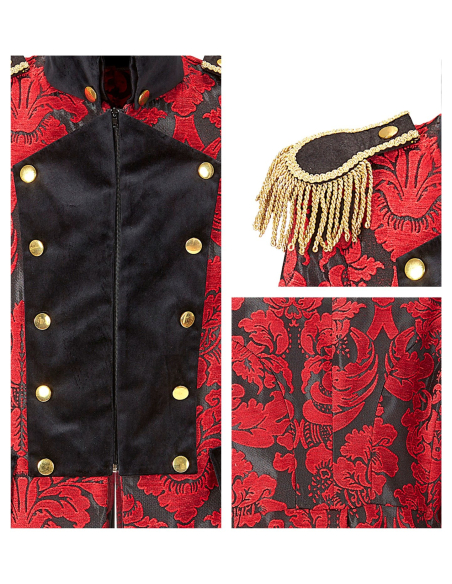 Veste de Parade Jacquard rouge pour homme