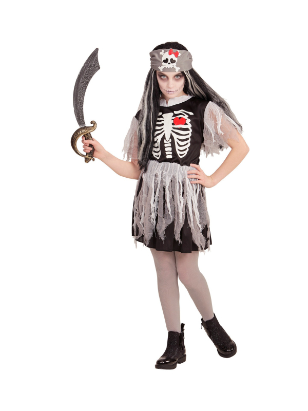 Déguisement Pirate fille, Fantôme de bateau (robe, bandana)
