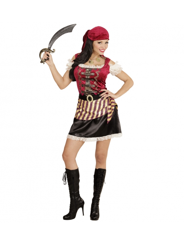 Déguisement pirate sexy femme (robe, ceinture, bandana)