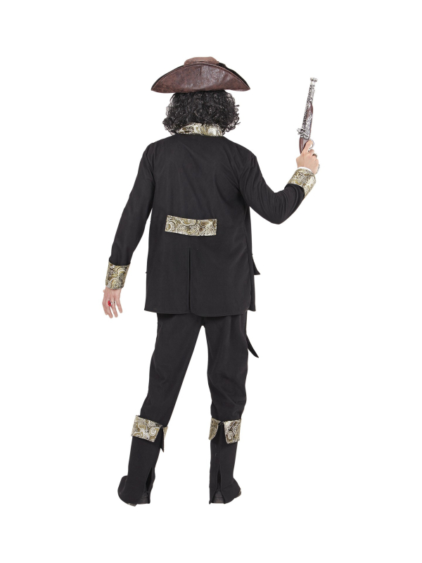 Déguisement Pirate Capitaine Homme (chemise, pantalon, ceinture, porte-épée, bandeau, chapeau, sur-bottes)