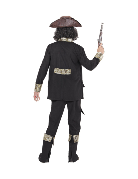 Déguisement Pirate Capitaine Homme (chemise, pantalon, ceinture, porte-épée, bandeau, chapeau, sur-bottes)