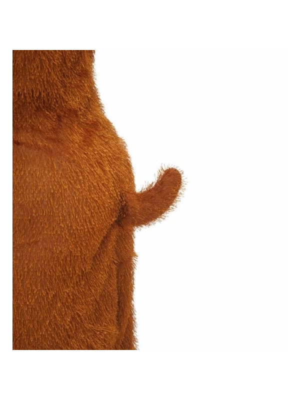 Déguisement chien adulte mixte marron et blanc (combinaison à capuche/masque)
