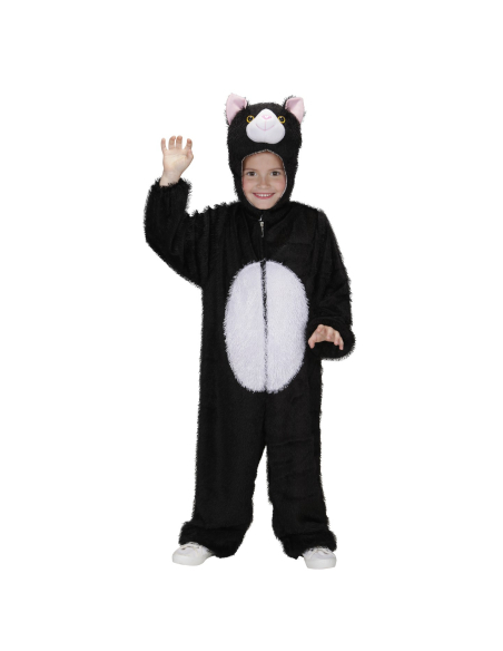 Déguisement chat enfant (combinaison à capuche avec masque)