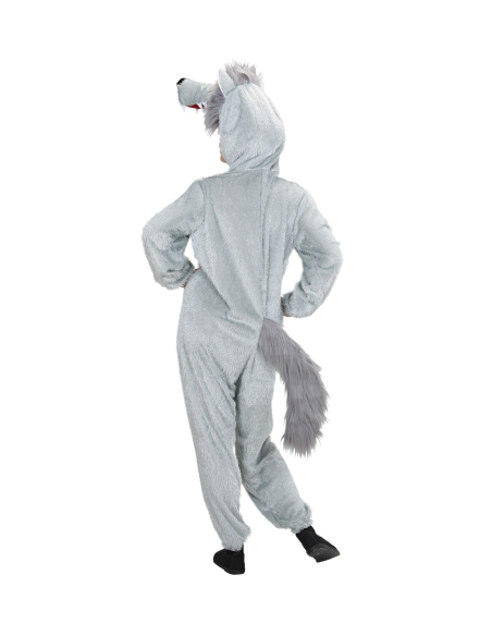 Déguisement loup enfant (combinaison à capuche avec masque)