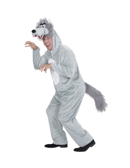 Déguisement loup enfant (combinaison à capuche avec masque)
