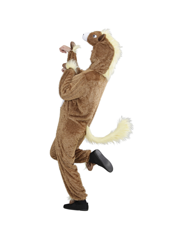 Déguisement cheval adulte mixte (combinaison à capuche avec masque)
