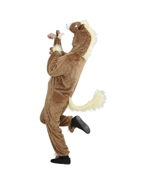 Déguisement cheval adulte mixte (combinaison à capuche avec masque)