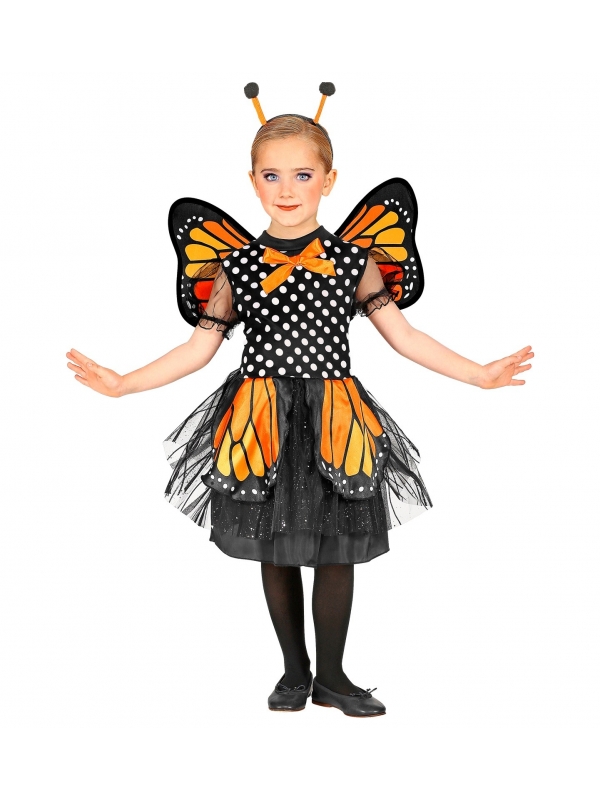 Déguisement Papillon fille multicolore (robe tutu, ailes, antennes)