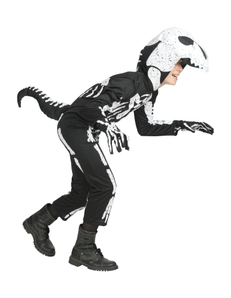 Déguisement squelette-rex enfant (costume avec capuche/masque)