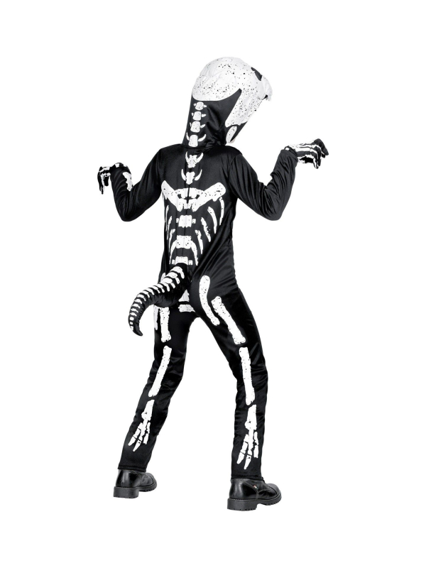Déguisement squelette-rex enfant (costume avec capuche/masque)