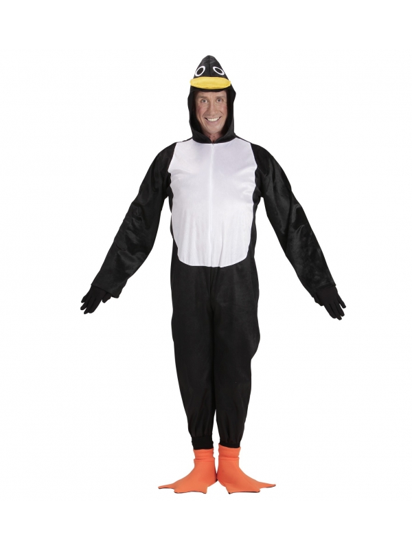 Déguisement Pingouin Adulte (combinaison à capuche/masque)