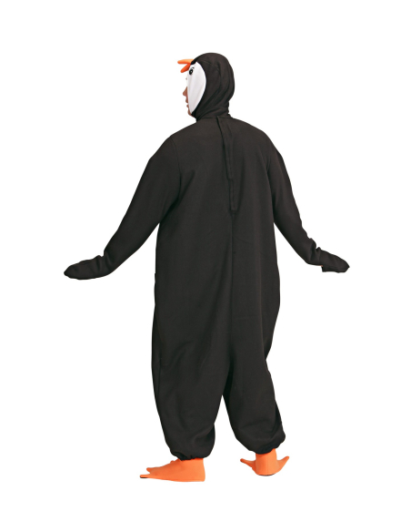 Déguisement Pingouin Noir et Blanc Adulte (combinaison, couvre-chef avec masque, pattes)