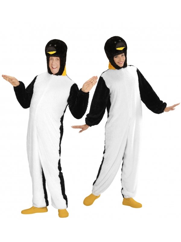 Déguisement Pingouin Peluche Adulte (combinaison à capuche/masque)