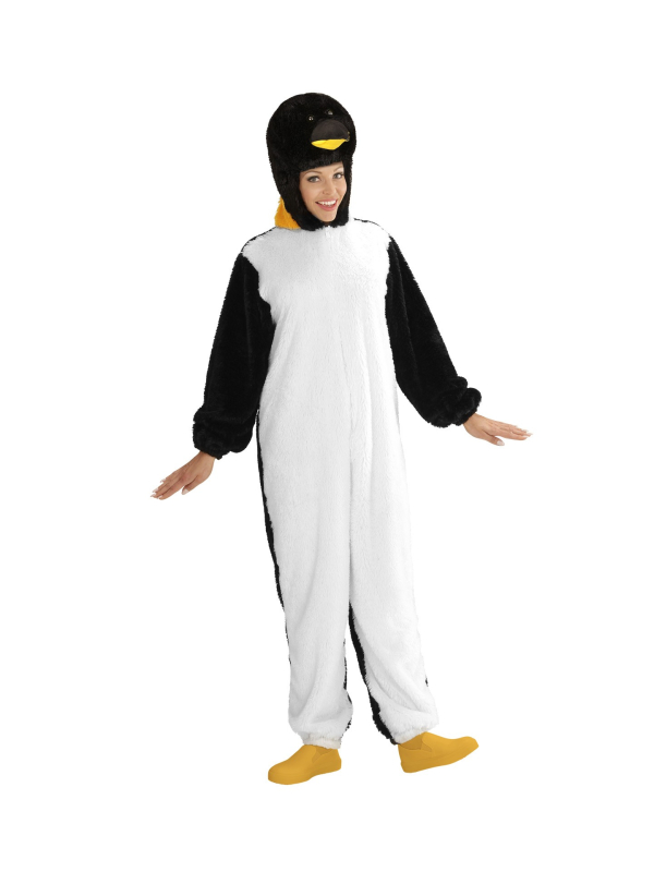 Déguisement Pingouin Peluche Adulte (combinaison à capuche/masque)