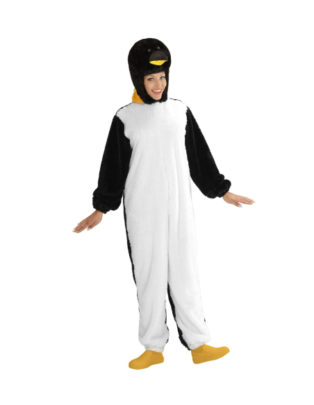 Déguisement Pingouin Peluche Adulte (combinaison à capuche/masque)