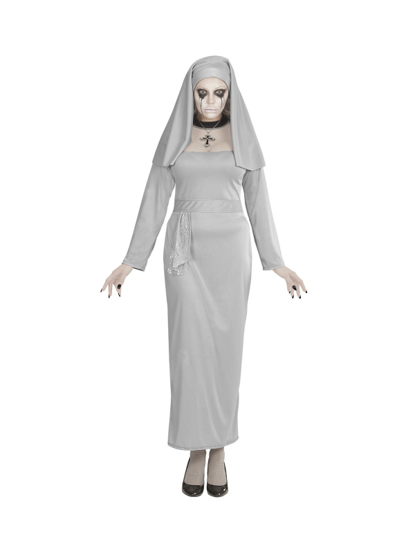 Déguisement Religieuse spectrale (robe, coiffe)