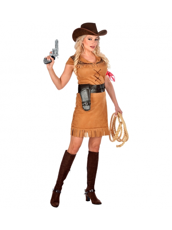 Déguisement Cowgirl (robe marron à franges)