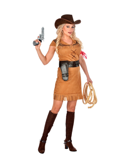 Déguisement Cowgirl (robe marron à franges)