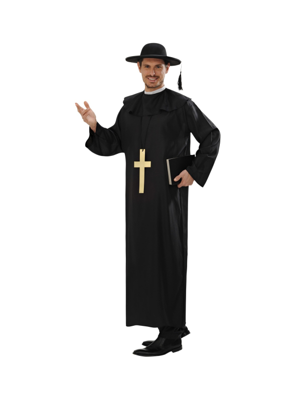 Déguisement Prêtre Homme (soutane, collier avec croix)