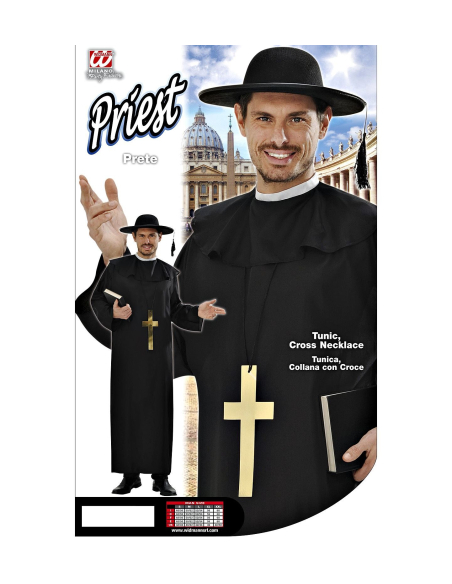Déguisement Prêtre Homme (soutane, collier avec croix)