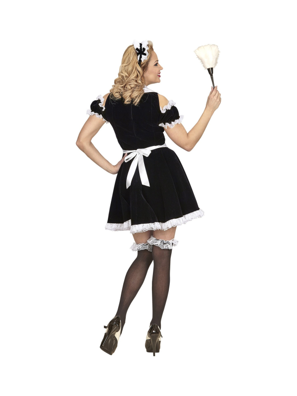 Déguisement femme de chambre sexy noir et blanc (robe avec tablier, coiffe)