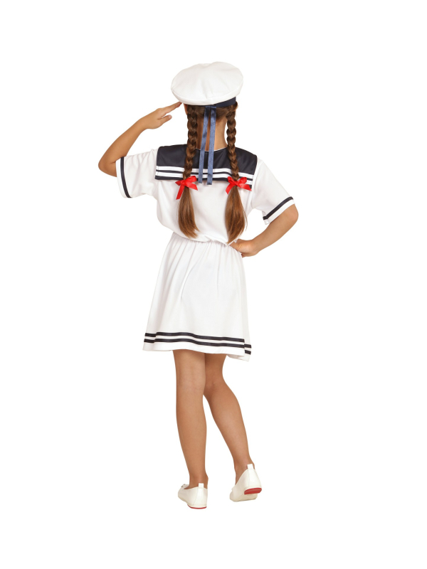 Déguisement Marin fille blanc (robe, calot)