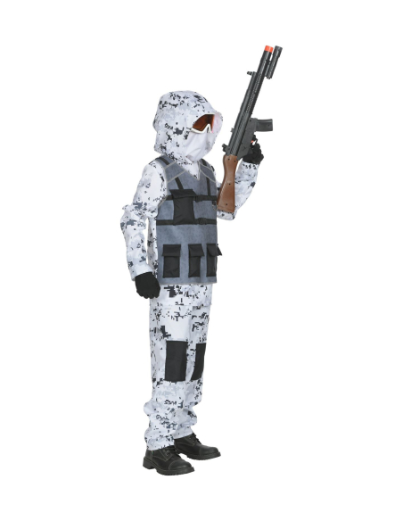 Déguisement Forces spéciales Arctique enfant (manteau avec capuche, pantalon, masque)