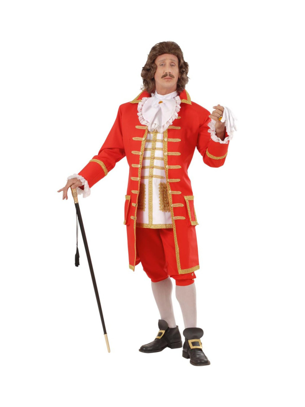 Déguisement Pierre Le Grand Homme (veste longue avec gilet, jabot, pantalon, boucles chaussures)