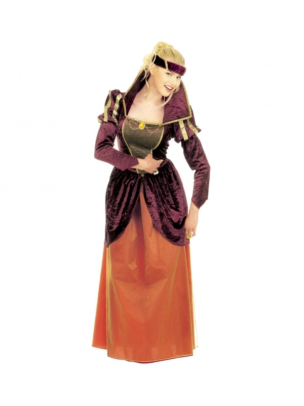 Costume reine médiévale (robe, coiffe)