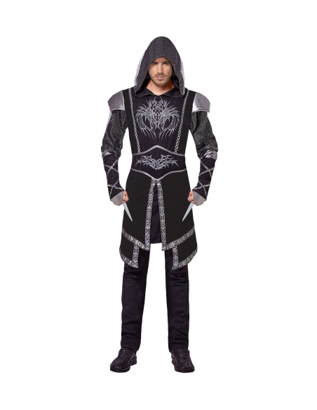 Déguisement Assassin Sombre Homme (casaque à capuche)