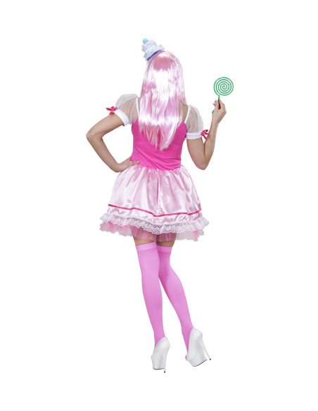 Déguisement Cupcake rose femme (robe, mini-chapeau)