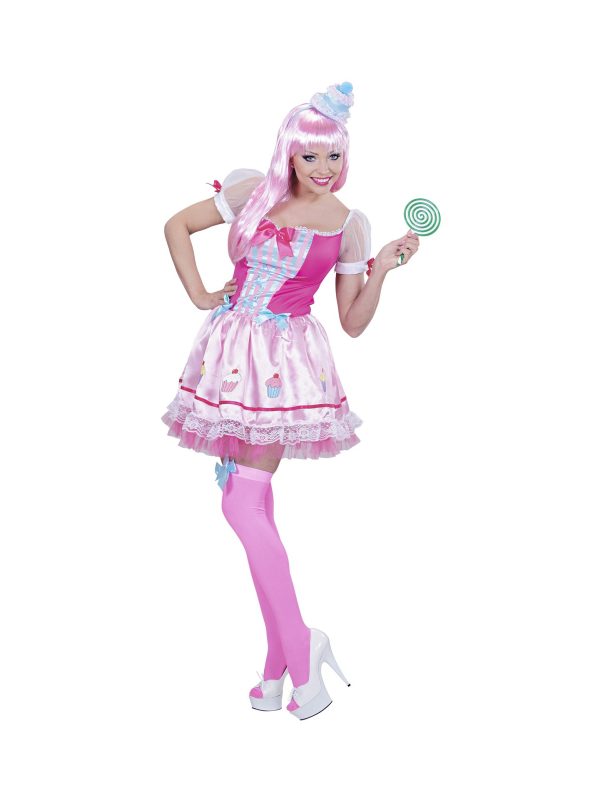 Déguisement Cupcake rose femme (robe, mini-chapeau)