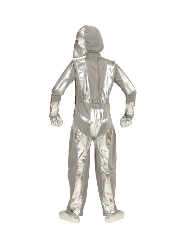 Déguisement envahisseur de l'espace enfant gris métallisé (combinaison, masque)