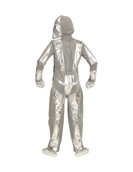 Déguisement envahisseur de l'espace enfant gris métallisé (combinaison, masque)