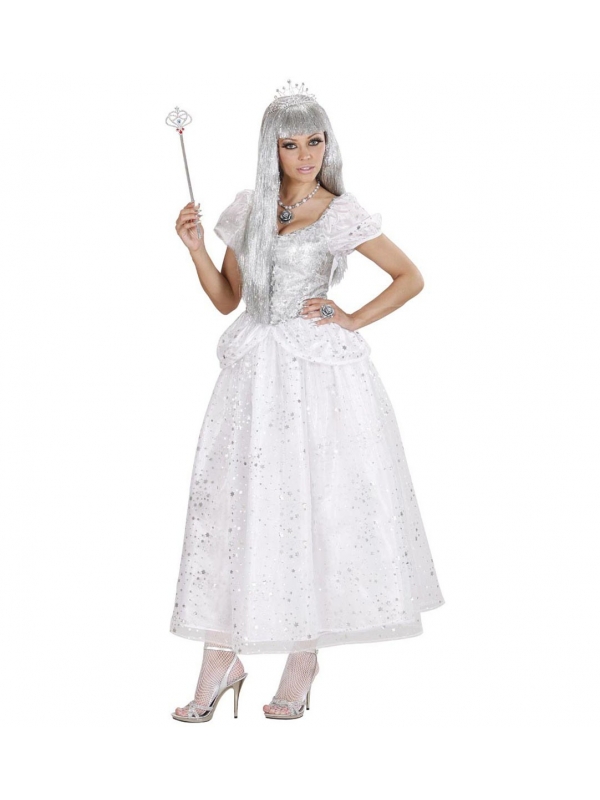 Déguisement Reine des Glaces blanc Femme (robe)