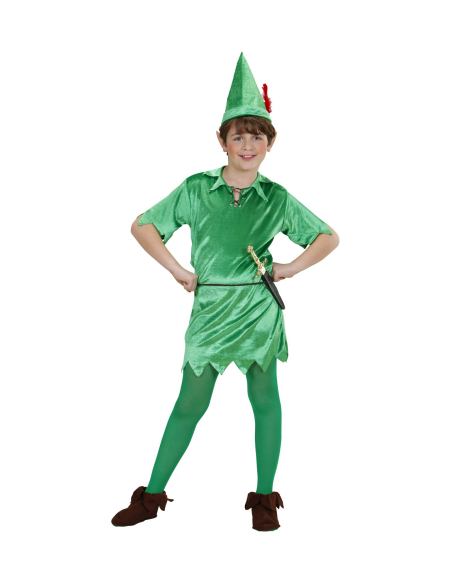 Déguisement Peter enfant (tunique, ceinture, chapeau)