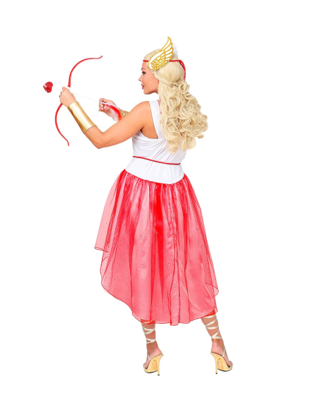 Déguisement Cupidon femme (robe, ceinture, bracelets, bandeau)
