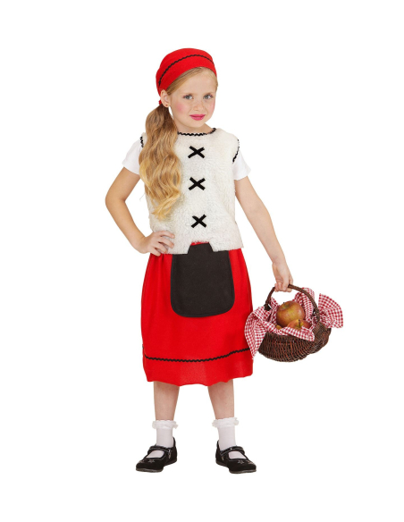 Déguisement Paysanne enfant (veste, jupe à poche, foulard)