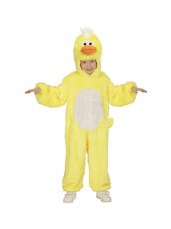 Déguisement canard jaune enfant (combinaison à capuche et masque)