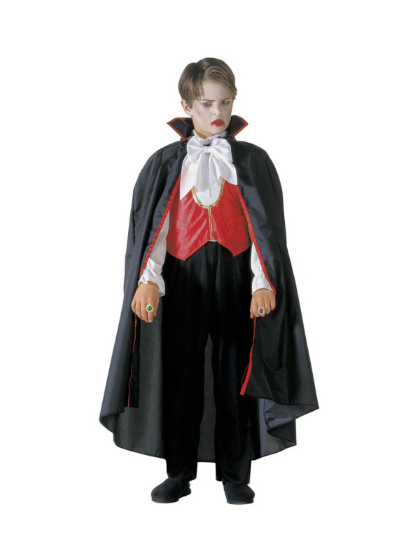 Déguisement Dracula enfant (chemise avec pantalon ,gilet, papillon, cape)