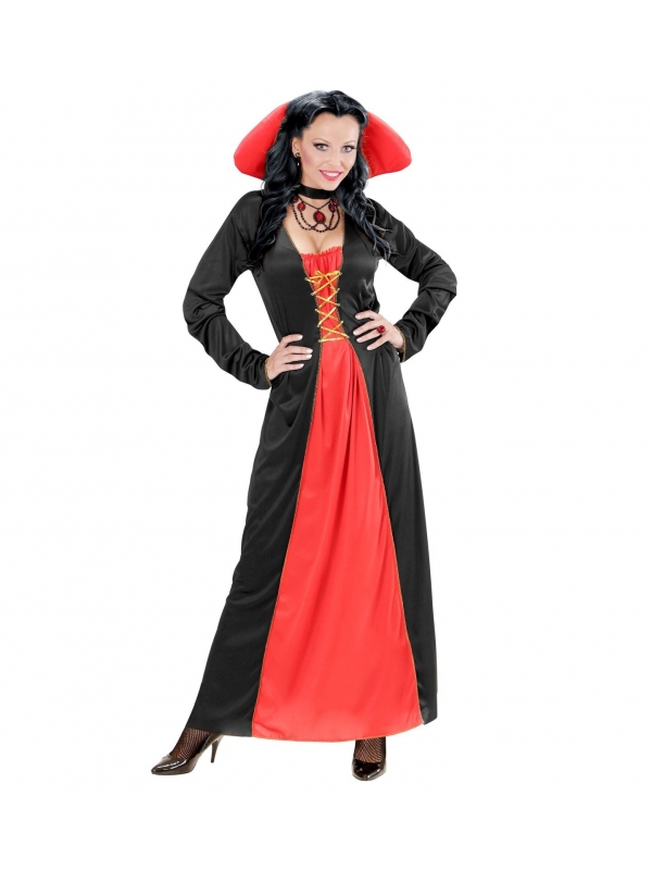 Déguisement femme Vampire Victorienne, (robe, collier)